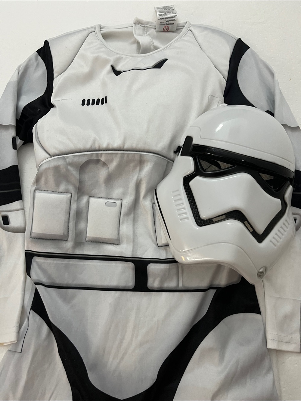 Star Wars First Order Stormtrooper Deluxe Padded Costume Rubies Size 7-8 Yrs